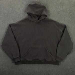 Akimbo Hoodie Mens Large Fleece Heavy 100% Organic Cotton Gray Made USA